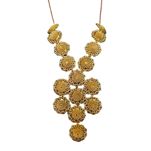 ชุดสร้อยคอพร้อมสร้อยคอชุบทอง22K ชุดสร้อยคอทำมือดีไซน์ล่าสุดสำหรับผู้ส่งออก - Product Image 2