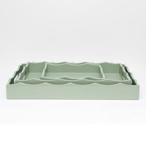 Plateau laqué artisanal pour bureau à domicile Plateau de service en laque de haute qualité pour hôtels restaurants et intérieurs contemporains - Product Image 1