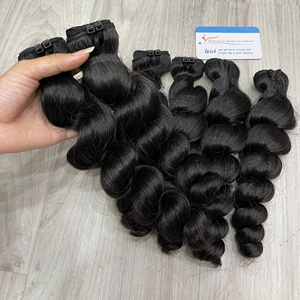 เครื่องยืดผมลอนคลื่นลึกแบบหลวมผม Remy แบบคู่ผมมนุษย์บริสุทธิ์ชาวเวียดนามมีทุกสีที่เหมาะสมฤดูร้อน - Product Image 1