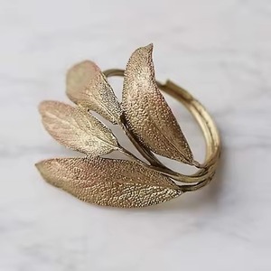 Cuff Napkin Ring in Gold Set for Hotel Banquet Wedding Holiday <b>Party</b> Dinner Use - Product Image 4