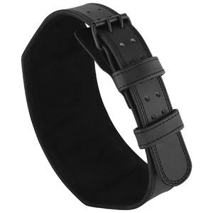 Ceinture d'haltérophilie réglable et respirante pour entraînement de gymnastique Soutien du dos Fitness Musculation Cuir de vachette Unisexe - Product Image 3