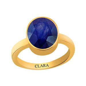 NOVAMART Fine Certified Natural Blue Sapphire Neelam Fine Jewelry <b>Rings</b> Bezel <b>Set</b> Oval Cut Geometric 6g Unisex Everyday Wear Who - Product Image 1