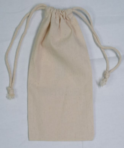 Pochette en coton personnalisée avec cordon Sac d'emballage cadeau pour bijoux en coton biologique Sac cadeau de rangement écologique avec cordon de serrage en coton - Product Image 2