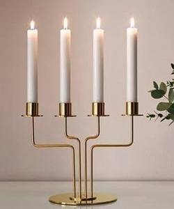 Soporte de vela de metal hecho a mano diseño personalizado mejor calidad boda comedor soporte de vela decorativo portavelas - Product Image 5