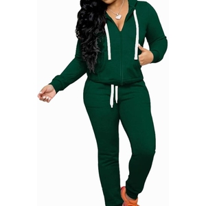 Vente en gros de survêtements de couleur unie de haute qualité pour femmes au meilleur prix 2025 - Product Image 5