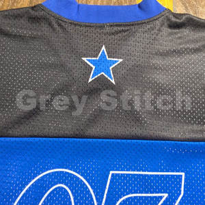 2025 personalizado hombres Boxy Jersey camisa Streetwear ropa deportiva sublimación azul/negro estampado malla fútbol americano Jerseys camiseta - Product Image 4