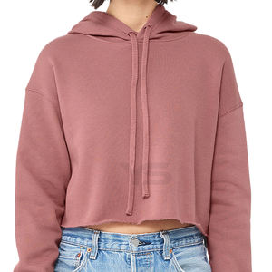 Sweat-shirt pour femmes poids lourd imprimé personnalisé avec surimpression sérigraphiée à capuche logo imprimé manches - Product Image 6