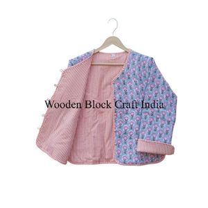 Veste matelassée en coton à imprimé floral, style bohème, hiver, vintage, pour femme, tenue de bureau ou universitaire, respirante, écologique, boutonnée - Product Image 5