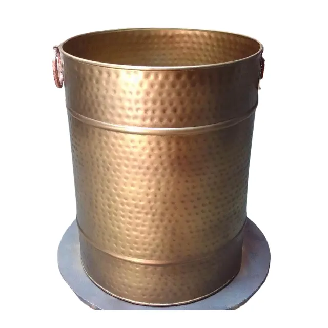 New Products Handmade Top Quality Metal hammered Planter with Custom Size For Home & Garden Decoration Gold color Flower Pots