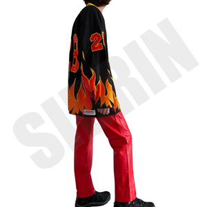 Pantalons de hockey sur roulettes personnalisés Sibrin Premium, 100% polyester, broderie sublimée, impression personnalisée sur le devant, antibactérien, vêtements de hockey sur glace - Product Image 5