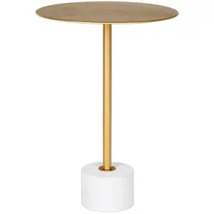 Table d'appoint en fonte d'aluminium massif dessus doré avec base lourde pour la décoration de la maison et du jardin disponible en vrac quantité - Product Image 1