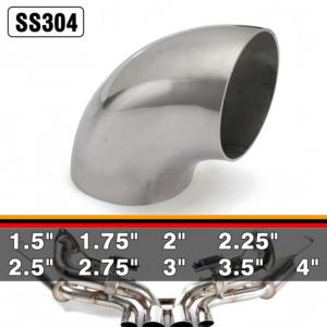 不锈钢 1.5 英寸、1.75 英寸、<span class=keywords><strong>2</strong></span> 英寸、<span class=keywords><strong>2</strong></span>.25 英寸、<span class=keywords><strong>2</strong></span>.5 英寸、<span class=keywords><strong>2</strong></span>.75 英寸、<span class=keywords><strong>3</strong></span> 英寸、<span class=keywords><strong>3</strong></span>.5 英寸、4 英寸焊接长半径 90 度弯头，用于汽车尾部排气 - Product Image 2