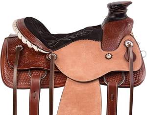Premium Genuine Leather Handmade Designer Durable Comfortable Racing Western English Horse Saddle Plastic/Fiberglass/Wood - Product Image 2
