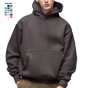 Sweat-shirt à capuche surdimensionné élégant pour hommes en gros, épaules tombantes, design unique, grammage lourd, 100% coton pour l'hiver - Product Image 4