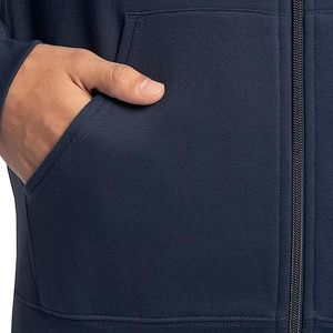 Vente en gros de sweats à capuche élégants avec fermeture éclair pour hommes OEM sweats à capuche avec fermeture éclair complète vêtements de sport en coton molletonné sweats à capuche à la mode - Product Image 4