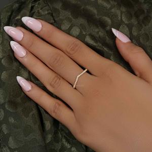 Timeless IGI Certified VVS Lab Grown Diamond 14K Oro sólido Curved Wedding Band Ring Fine Fashion High End Luxury Women Jewelry - Product Image 3