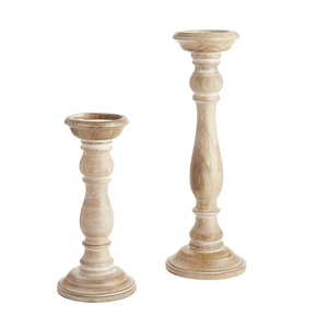 Portavelas de madera de diseño creativo de fábrica, madera blanca para mesa de comedor, mesa auxiliar, hogar, hoteles, restaurante, gran oferta, portavelas - Product Image 1