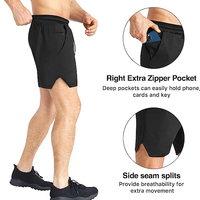 Short de gym classique à bas prix pour hommes short multi-poches à séchage rapide short de gymnastique en plein air pour hommes short en polyester pour l'entraînement