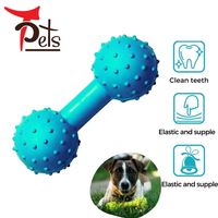 Haltère interactif de haute qualité en forme de jouet pour animaux de compagnie en forme de matériel en caoutchouc de cloche de l'usine du Vietnam pour chiens chats