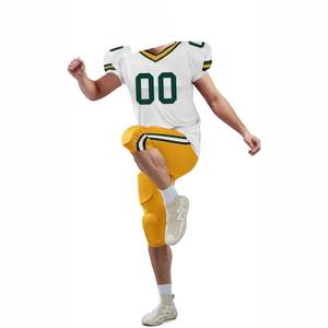 Conjunto de Uniforme de Fútbol Americano Sublimado Personalizado de Alta Calidad, Transpirable, Camiseta de Manga Corta y Pantalones de Poliéster - Product Image 5