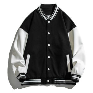 Blouson universitaire personnalisé pour homme, style Letterman, écologique, antibactérien, avec logo frontal, doublure polaire chaude, vêtement d'extérieur haut de gamme - Product Image 3