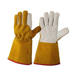 Guantes de Protección para Trabajos de Metalurgia y Soldadura, Diseño de Cuero Resistente al Calor para Soldadura MIG TIG - Product Image 2