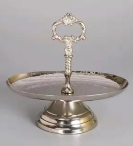 Soporte de pastel de Metal de aluminio plateado y dorado, decoración festiva para fiestas y bodas, suministros cuadrados de cumpleaños - Product Image 2