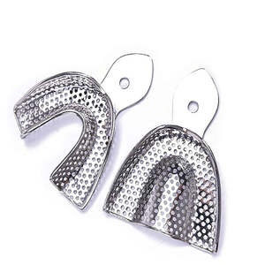 Juego de bandejas de impresión dental Bandeja de dientes de acero inoxidable Bandejas de instrumentos de dentadura autoclavables Herramientas de dentista Instrumento de laboratorio - Product Image 3