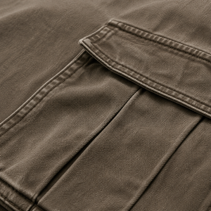 Pantalon cargo en toile de coton pour homme, coupe droite, taille mi-haute, anti-plis, respirant, multi-poches, OEM, streetwear, effet délavé vintage - Product Image 4