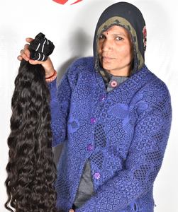Extensiones de cabello humano virgen indio barato al por mayor cutícula alineada templo crudo doble trama procesamiento onda profunda suelta Natural - Product Image 4