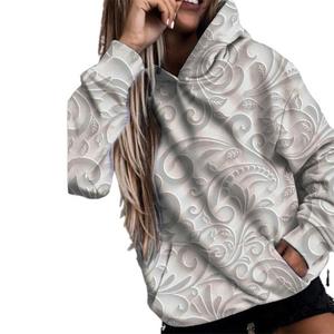 Premium qualité femmes sport décontracté à manches longues à capuche respirant coupe-vent demi fermeture éclair hauts Blouse hiver à capuche en gros ODM - Product Image 5