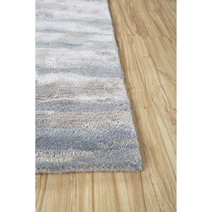 พรมขนสัตว์ผสมวิสโคสทำมือสีเทาดำ รุ่น Taq-4305 รูปทรงสี่เหลี่ยมผืนผ้าขนาดใหญ่ สำหรับห้องนอน ทางเดิน หนา 10 มม. ลายแบบนามธรรม สำหรับวัยรุ่น - Product Image 4