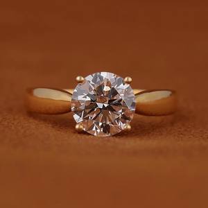 Bagues de fiançailles personnalisées en argent 925, haute joaillerie, avec double nœud, taille ronde brillante, moissanite de laboratoire, pierre solide - Product Image 4