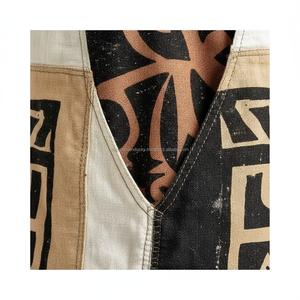 Pantalon Harem Hip Hop Baggy Oversize Taille Mi-Haute en Toile Patchwork Tendance Streetwear 100% Coton Respirant Séchage Rapide - Product Image 6