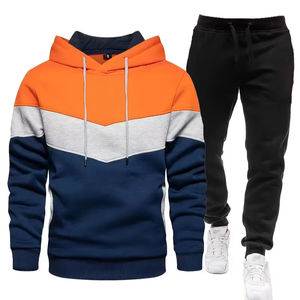 Ensemble de survêtement grande taille pour hommes de haute qualité fabriqué en usine coupe-vent en nylon imperméable fermeture éclair vente douce jogging polaire hiver XL - Product Image 1