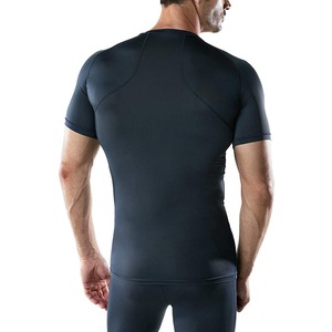 Custom Lightweight Seamless Breathable Four-Way Stretch <b>Compression</b> <b>Shirts</b> <b>for</b> <b>Men</b>-Fitness Gym Sports Training Exercise Active - Product Image 3
