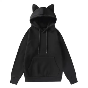 2024 Winter Fashion Breathable Full Sleeve Length Knitted Casual Sweatshirts with Hooded Drop-shoulder & Front Logo Fall Outfits - Product Image 3