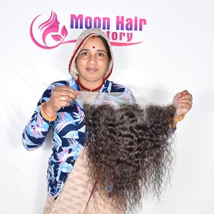 Order Online <b>Now</b>, Natural Raw Indian Human Best Quality Clean Hair Vendor Wholesale Price Frontal Curly Manufacturers in India. - Product Image 6