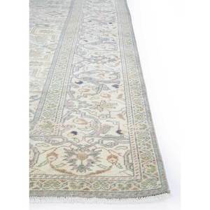 พรมขนสัตว์ถักมือ Nuray สีเบจและสีน้ำตาล ลายเหรียญตรา สำหรับห้องโถงและห้องนั่งเล่น สไตล์ทับริซ สำหรับห้องนอนวัยรุ่น - Product Image 4