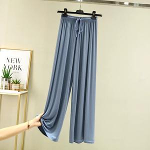 Pantalones rectos Modal de cintura alta para mujer, pantalones de pierna ancha holgados informales, pantalones drapeados geniales que combinan con todo - Product Image 6