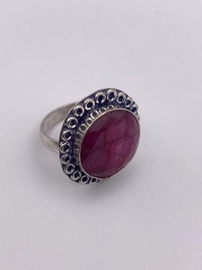 แหวนลาริมาร์สีเงินสเตอร์ลิงพร้อมทับทิม925ดีไซน์คลาสสิกแหวนของขวัญครบรอบแต่งงาน/วันเกิด - Product Image 3