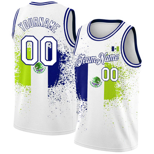 Alta calidad impresión Digital personalizada mejor uniforme de baloncesto bordado último transpirable de talla grande sin mangas Jersey diseño Unisex - Product Image 3
