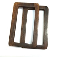 Buatan tangan DIY tas aksesoris Oval pegangan kayu pegangan kayu Retro bagasi gagang kayu