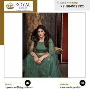 Lehenga Choli เสื้อผ้าแฟชั่นดีไซเนอร์ชาวอินเดียแบบปักลายพื้นเมืองสำหรับผู้ซื้อจำนวนมาก - Product Image 2