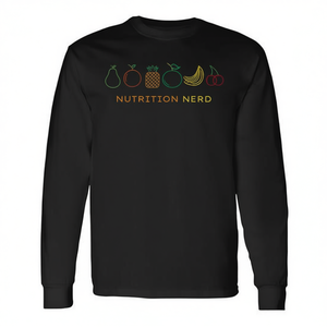 Nutrition <b>Nerd</b> Long Sleeve T-Shirt Nutritionist Dietician Gift - Product Image 1