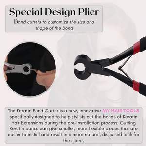 Meilleurs outils d'extension de cheveux Pince coupante pour liaisons kératine Ciseaux de coupe de précision pour une épilation propre et lisse - Product Image 5