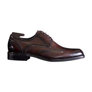Chaussures Derby en cuir de vache avec semelle résistante à l'usure et design de laçage classique pour les hommes, pour le bureau et les voyages d'affaires quotidiens - Product Image 5