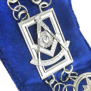 Prix raisonnable Collier maçonnique Maçonnique Regalia Chaîne Collier Gratuit Mason Blue Lodge Officiers Chaîne Collier - Product Image 4