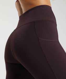 Mallas de gimnasio sin costuras de cintura alta para mujer, pantalones de Yoga de compresión con entrenamiento elástico, ropa deportiva informal, estilo sólido - Product Image 4