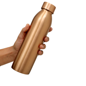 Botella de Agua de Cobre Puro de 0.95L con Acabado Mate, Tapa Antiderrames, Asa de Transporte, Ecológica, Unisex, Anticorrosiva - Product Image 5